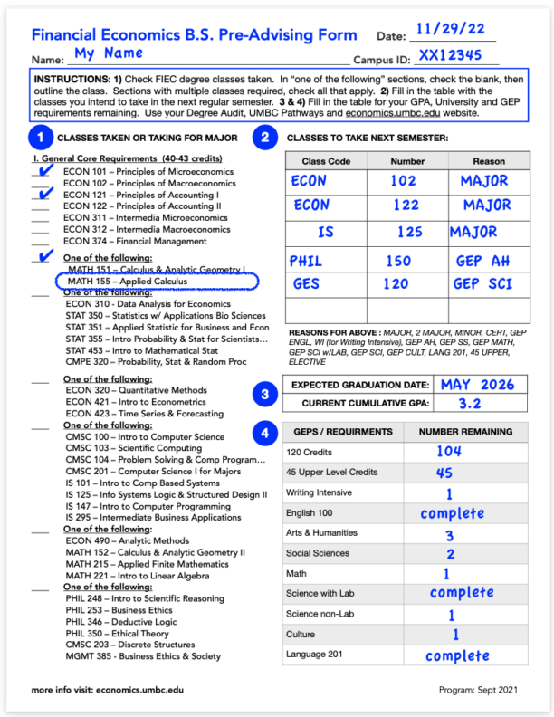 Econ Pre-Advising – Department of Economics - UMBC